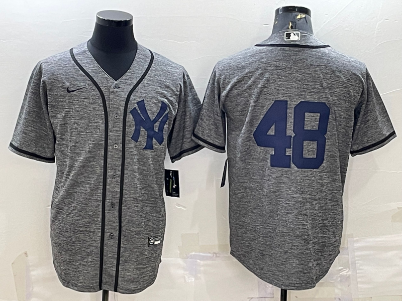Men's New York Yankees Anthony Rizzo #48 Gray Name Jersey